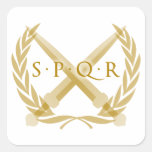 Símbolo de SPQR Adesivos Quadrados