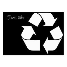 Símbolo do reciclagem - branco (para fundos pretos cartões de visitas