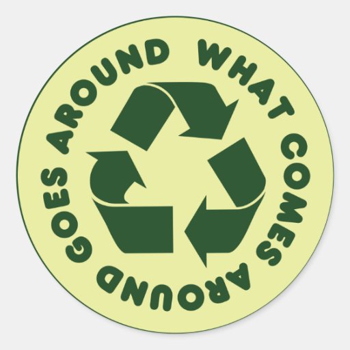 Símbolo do reciclar adesivos