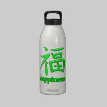 Símbolo Japão Kanji happiness garrafas de água