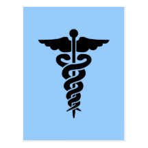 Símbolo médico cartão postal
