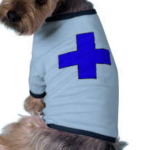 Símbolo médico transversal médico da guarda das po camiseta para caes