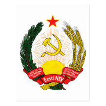 Símbolo oficial da heráldica de Estónia da brasão Cartoes Postais