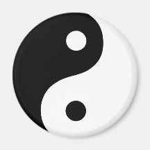 Símbolo preto & branco de Yin Yang Imã De Refrigerador