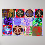 Símbolos de Reiki n Karuna Reiki Pôsteres