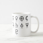 Símbolos do planeta caneca
