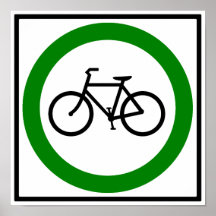 Sinal da estrada do tráfego de bicicleta pôsteres
