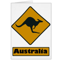 Sinal de estrada de Austrália - cruzamento do cang Cartões