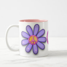 Sinal de paz cor-de-rosa bonito caneca
