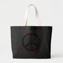 SINAL DE PAZ RETRO DO SPLATTER DA PINTURA BOLSA PARA COMPRAS