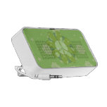 Sinal de paz verde da flor caixinhas de som para mp3