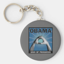 Sinal de Progresso-Obama Chaveiro