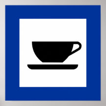 Sinal de tráfego do café posters