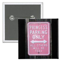 Sinal engraçado da princesa Estacionamento Somente Boton