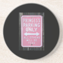 Sinal engraçado da princesa Estacionamento Somente Porta Copos