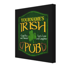Sinal irlandês personalizado do bar impressão em tela canvas