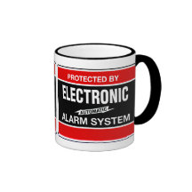 Sistema de alarme eletrônico caneca