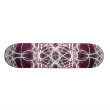 Skate abstrato de incandescência do branco e do ro