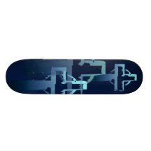 Skate azul da cruz do tom