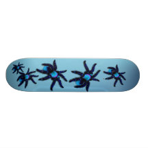 Skate azul grande da aranha