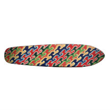 Skate colorido das ondas