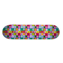Skate colorido dos smiley