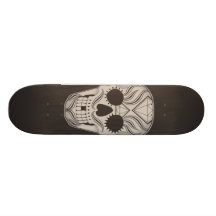 Skate da arte do crânio do açúcar
