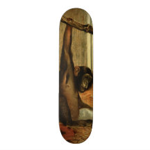 Skate da arte do vintage do macaco do macaco do ja