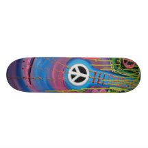 Skate da guitarra da paz