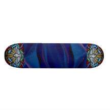 Skate da janela de vitral