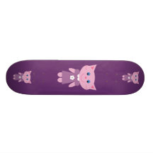 Skate de sorriso bonito do roxo dos gatos dos dese