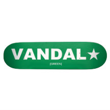 Skate de VANDAL★ genérico (branco no verde)