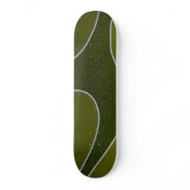Skate metálico verde molhado skates