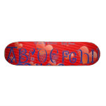 Skate vermelho do alfabeto dos corações