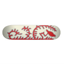 Skate vermelho do pássaro