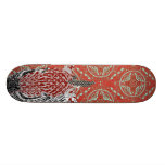 Skate vermelho retro da zebra