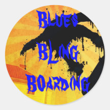 skateboard9, azuis BLing B0arding Adesivos