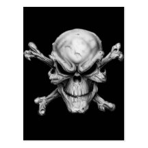 Skull Crossed Bones Cartoes Postais