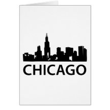 Skyline de Chicago Cartao
