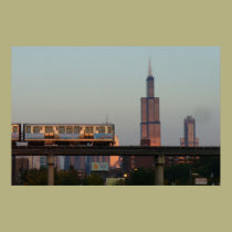Skyline de Chicago pôsteres
