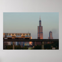 Skyline de Chicago Posteres