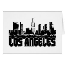 Skyline de Los Angeles Cartão