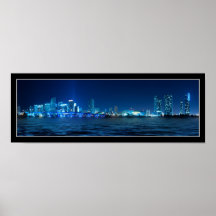 Skyline de Miami na noite Impressão