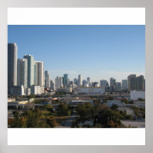 Skyline de Miami Pôsteres