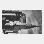 Skyline de NYC: Construção de Chrysler, encontrada Adesivos Em Forma Retangular