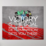 Slogan SUPERIOR da vitória da trilha Posteres