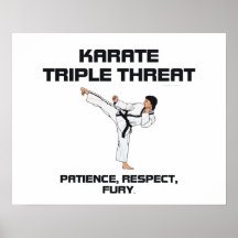 Slogan SUPERIOR do karaté Pôsteres