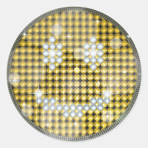 SMILEY DE BLING BLING ADESIVO REDONDO