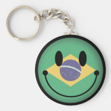 Smiley de Brasil Chaveiro