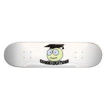 Smiley de Congraduations com boné do formando Skateboard